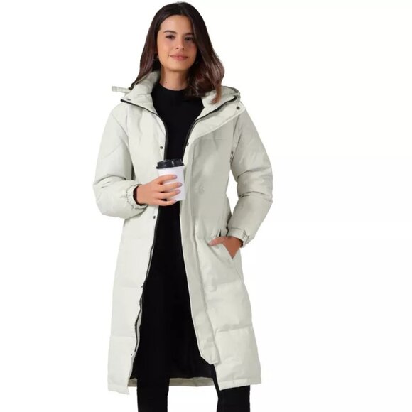 INSPIRE CHIC Women's Winter Thicken Puffer Hooded Outwear Long Padded Warm Parka